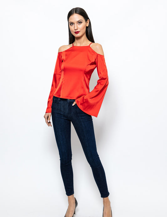 Inner Diva Cold Shoulder Lulu Blouse